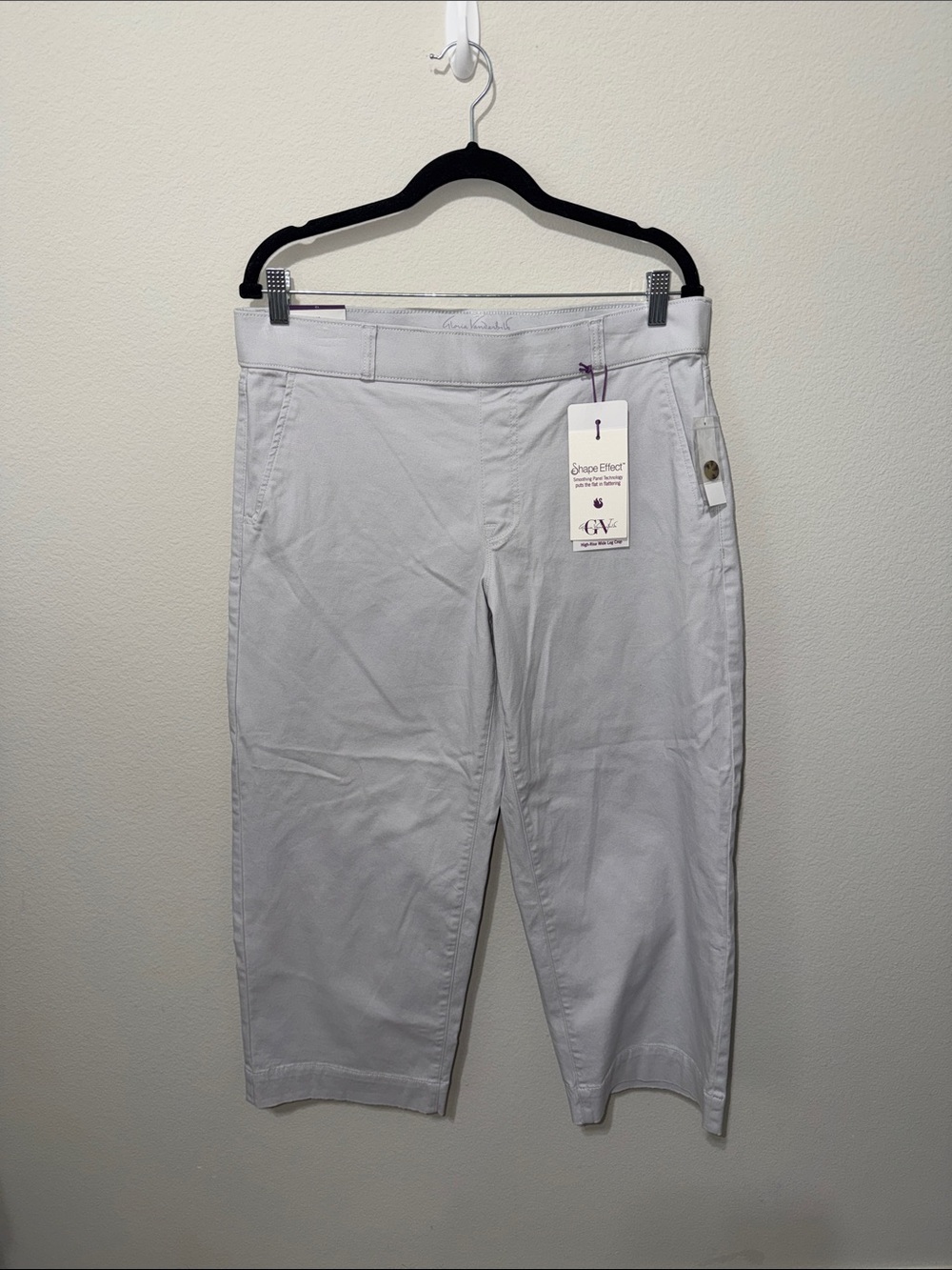 Gloria Vanderbilt Light grey Straight-Leg Chinos